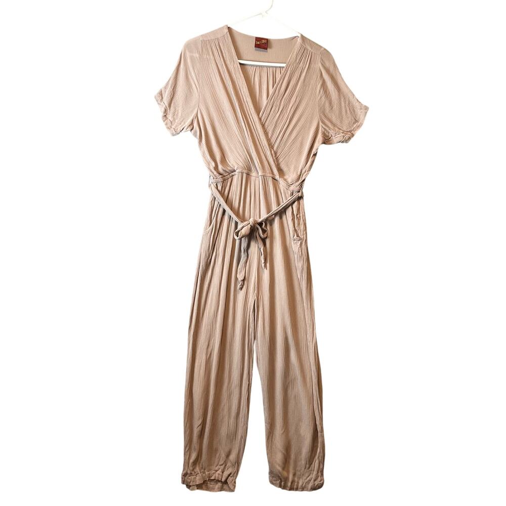 Yak n Yeti Tan Jumpsuit Medium Lagenlook Boho Free Spirit Earthy Zen Natural